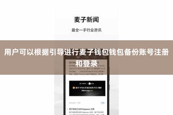 用户可以根据引导进行麦子钱包钱包备份账号注册和登录