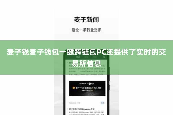 麦子钱麦子钱包一键跨链包PC还提供了实时的交易所信息
