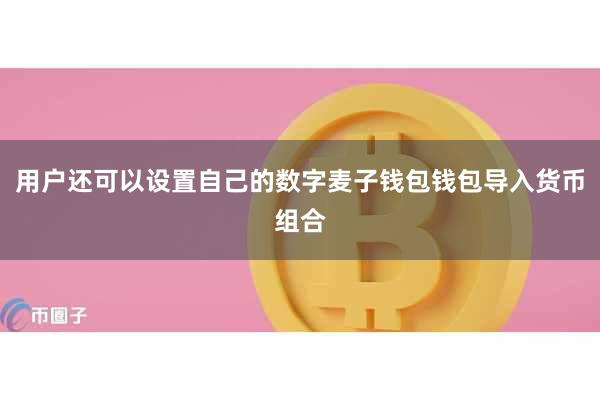 用户还可以设置自己的数字麦子钱包钱包导入货币组合