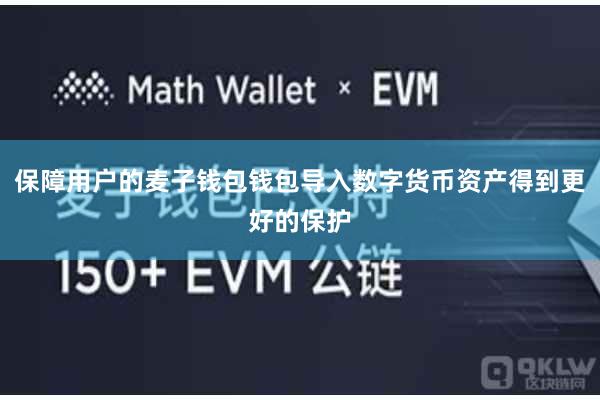 保障用户的麦子钱包钱包导入数字货币资产得到更好的保护