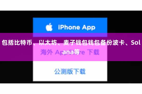 包括比特币、以太坊、麦子钱包钱包备份波卡、Solana等